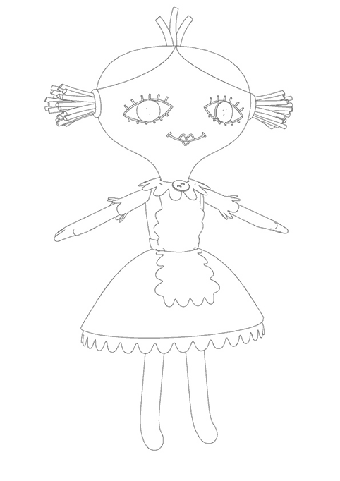 coloriage la poupee de bebe lilly